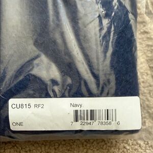 Coach Teal Blue Mohair Fringe Scarf with Logo Patch